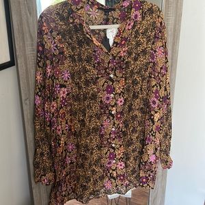 NWT Jane + Delancey Floral Blouse